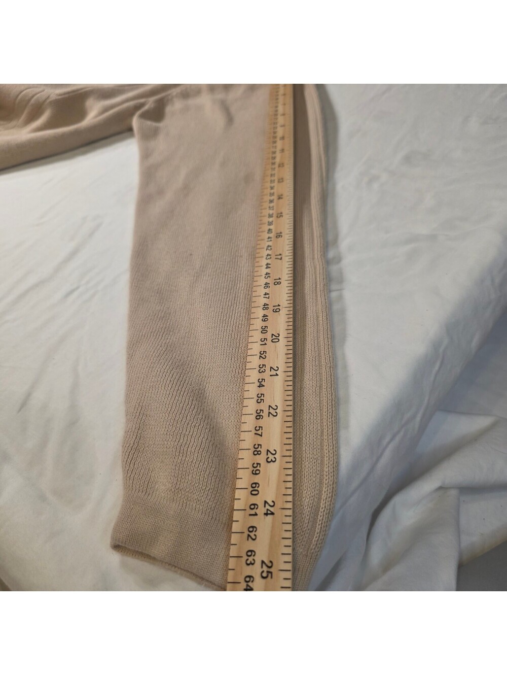 Alex Cannon Men's Quarter Zip Cable Knit Sweater Beige with Elbow Patches size L - Picture 5 of 13